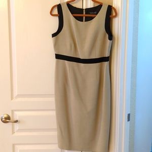 Beige Sheath Work Dress